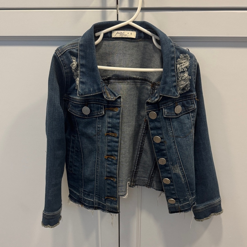 Pinc Premium Blue Jean Jacket for Kids